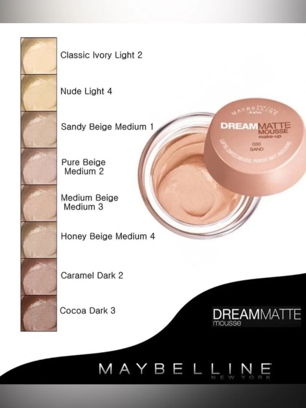 Maybelline Dream Matte Mousse Foundation - Honey Beige (Medium 4) - Picture 2 of 2